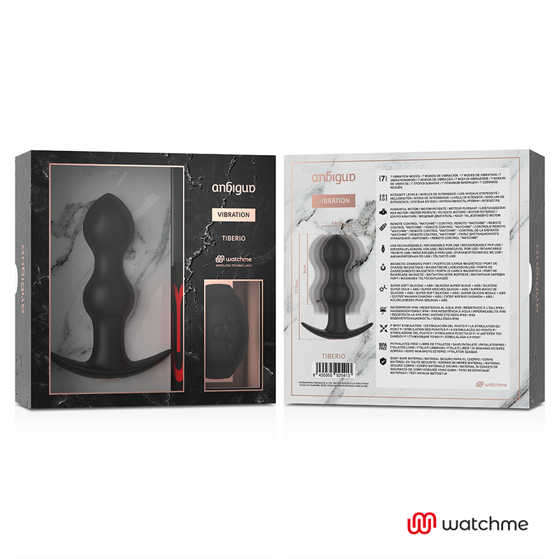 WATCHME CONTROL REMOTO PLUG VIBRADOR ANAL TIBERIO