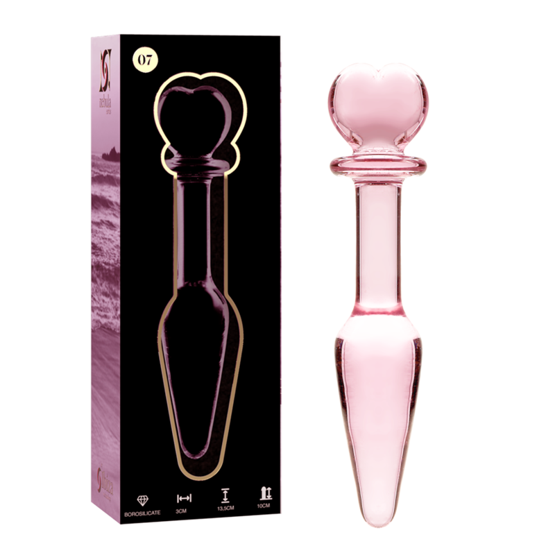 NEBULA SERIES BY IBIZA - MODELO 7 PLUG CRISTAL ROSA 13.5 CM -O- 3 CM