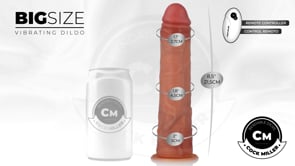 COCK MILLER - DILDO HIPERREALÍSTICO Y VIBRACIÓN CON CONTROL REMOTO 21,5 CM